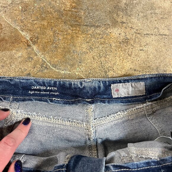 AG Adriano Goldschmied Darted Aven Jeans High Rise Straight Ankle Length Relaxed - Picture 3 of 5